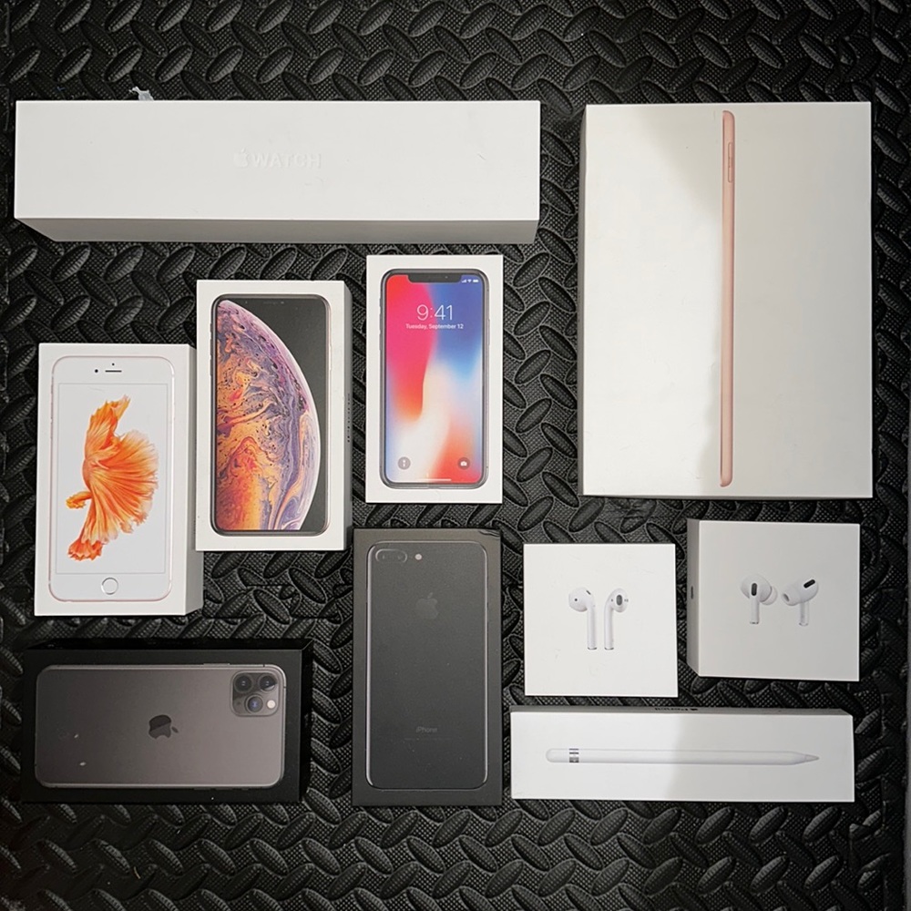 10 Empty Boxes iPhone iPad iWatch Apple Watch AirPod AirPod Pro Apple Pencil